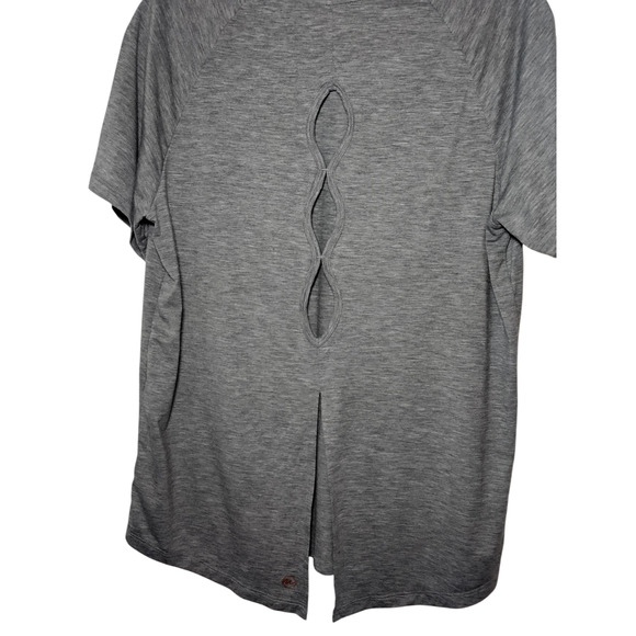 Modiv Womens Crew neck Raglan Sleeve Short Sleeve Basic Tshirt Gray Size Large - Picture 9 of 13